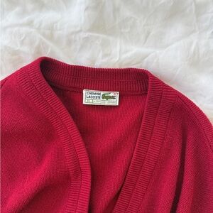 Lacoste Women's Red Cardigan